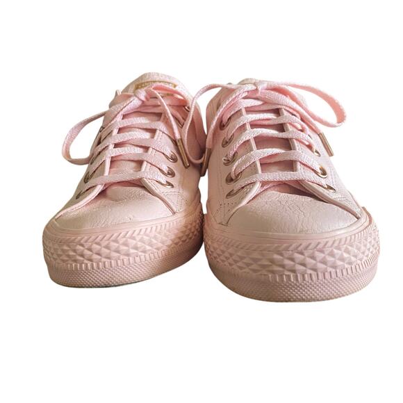 Converse Chuck Taylor Sneakers Pink Leather Rose Gold Women’s 8 / Men’s 6 - Picture 2 of 9